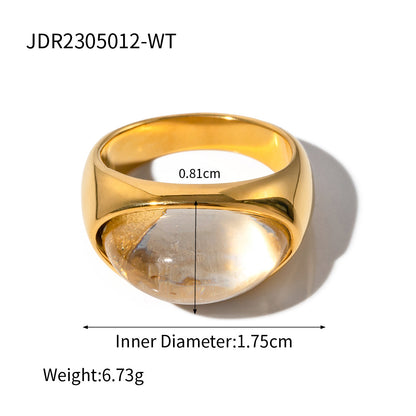 Stainless Steel Transparent Resin Closed Ring