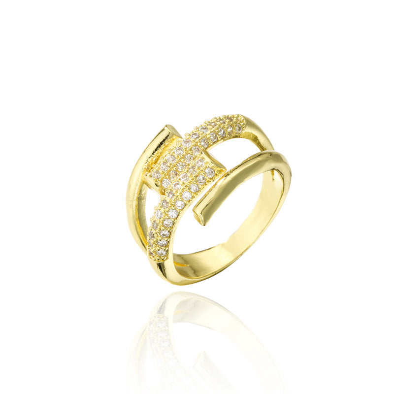 Multi Layers Hollow Thick Band Ring