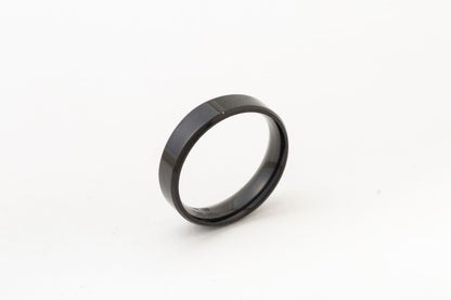 Stainless Steel 6mm Double Bevelled Smooth Men's Ring