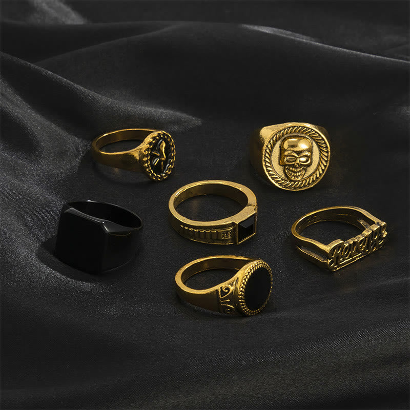 Men's 6PCS Retro Ring Set