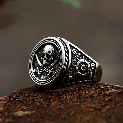 Pirate Skull Signet Ring