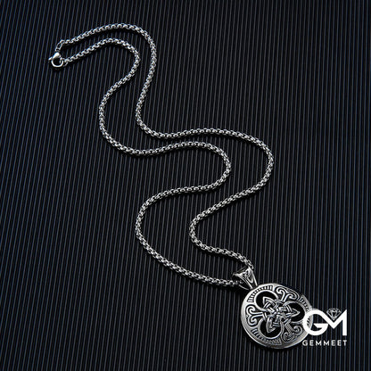 Stainless Steel Concentric Knot Round Necklace