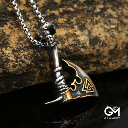 Stainless Steel Axe Pendant Hip Hop Necklace