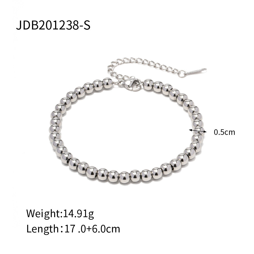 Titanium Steel 18K Steel Ball Bracelet for Women