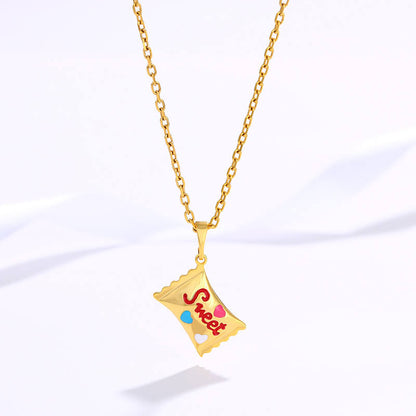 Christmas Candy Pendant Accessories Enamel Drip Oil Love Letter Pendant