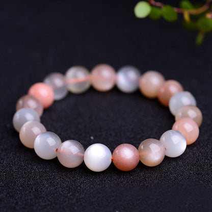 Strawberry Moonstone Wealth Positive Bracelet