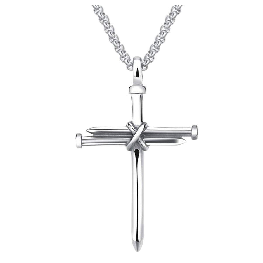 Stainless Nail Cross Necklace