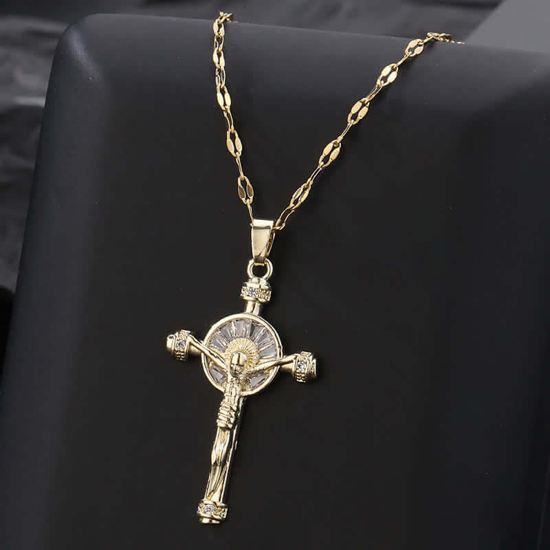 Men's Crucifix Cross Jesus Necklace