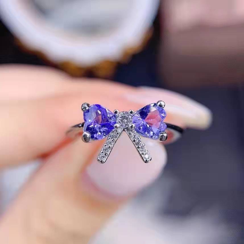 Tanzanite Bow Open Ring