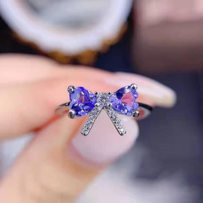 Tanzanite Bow Open Ring