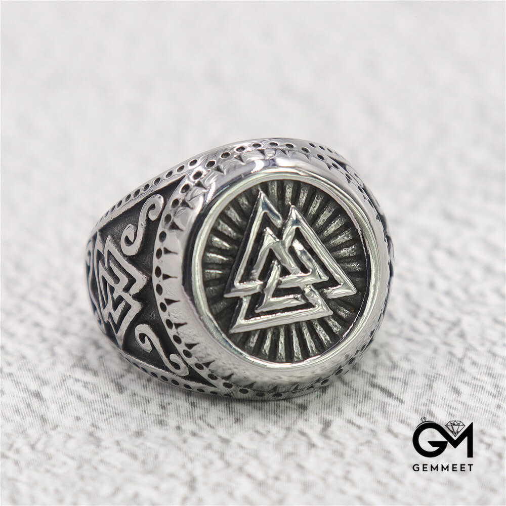 Hip Hop Totem Stainless Steel Men's Ring