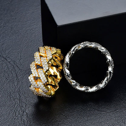 Prong Cuban Style Full Stones Ring