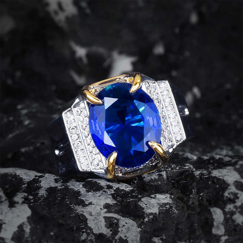 Sri Lankan Sapphire Men's Ring