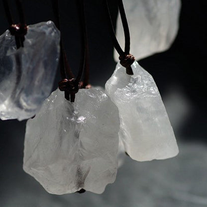 Clear Crystal Meditation Balance Gemstone Neclace