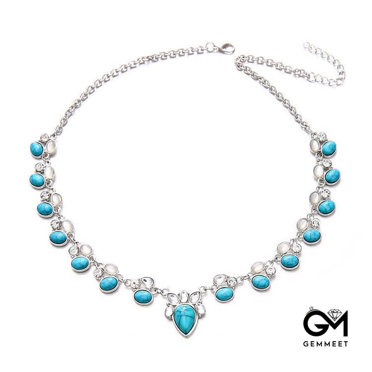 Fashionable Bohemia Turquoise Necklace