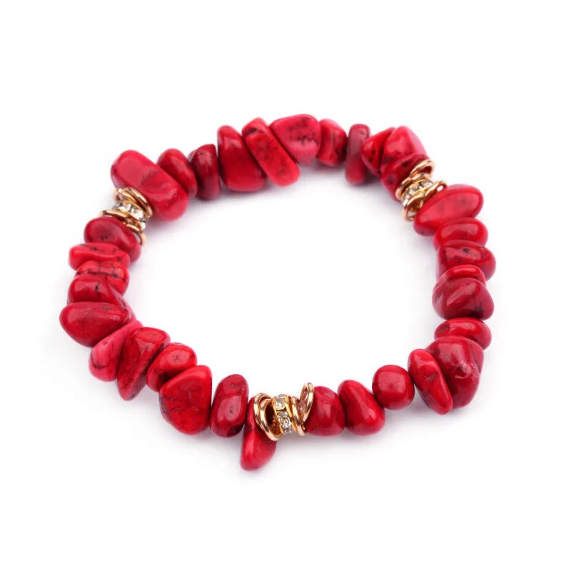 Irregular Stone Crystal Crushed Beads Bracelet