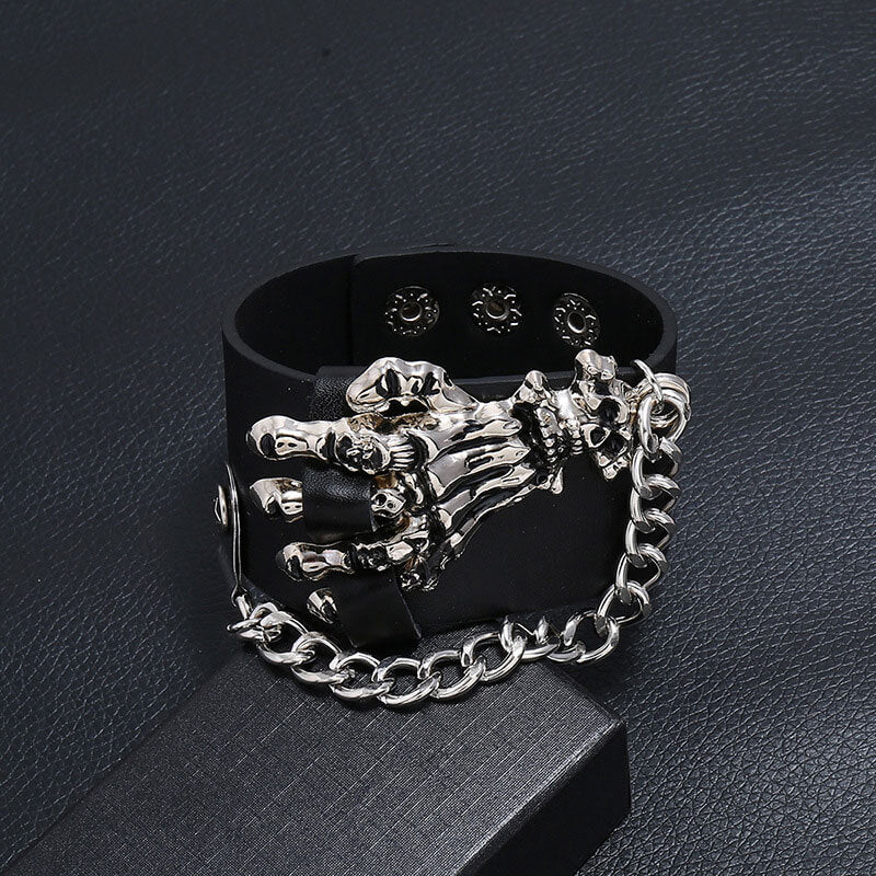 Exaggerated Punk Alternative Leather Bracelet