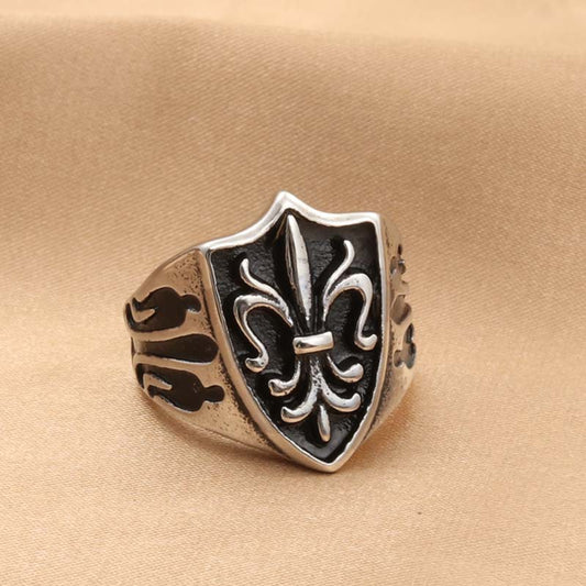 Retro Trendy Men's Sword Totem Pattern Ring