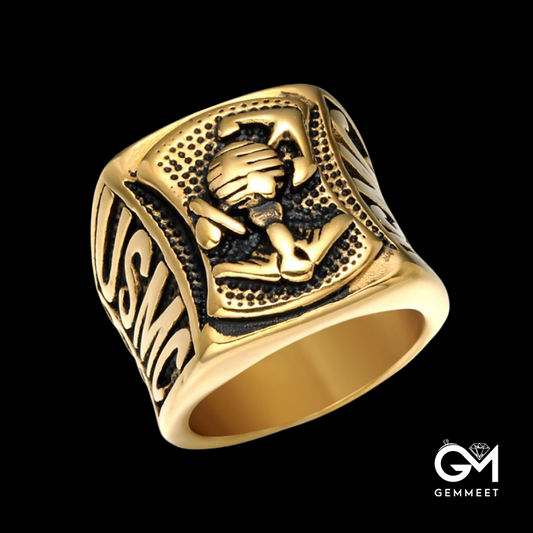 Vintage Anchor Alloy Men's Ring