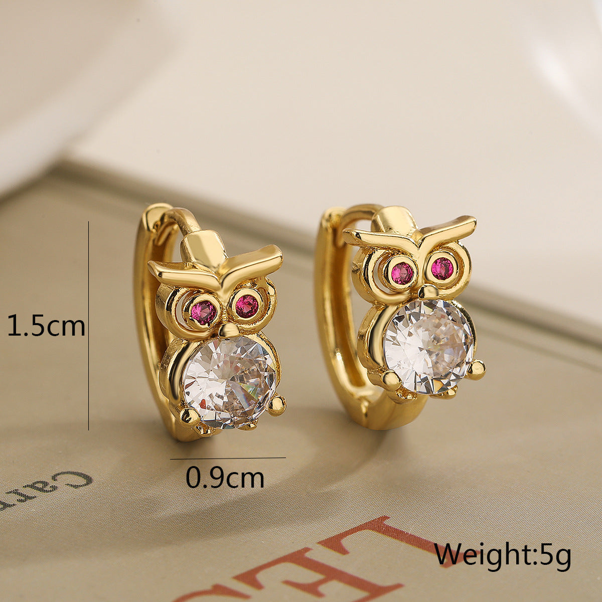 Cute Owl & Snake Hoop Earrings