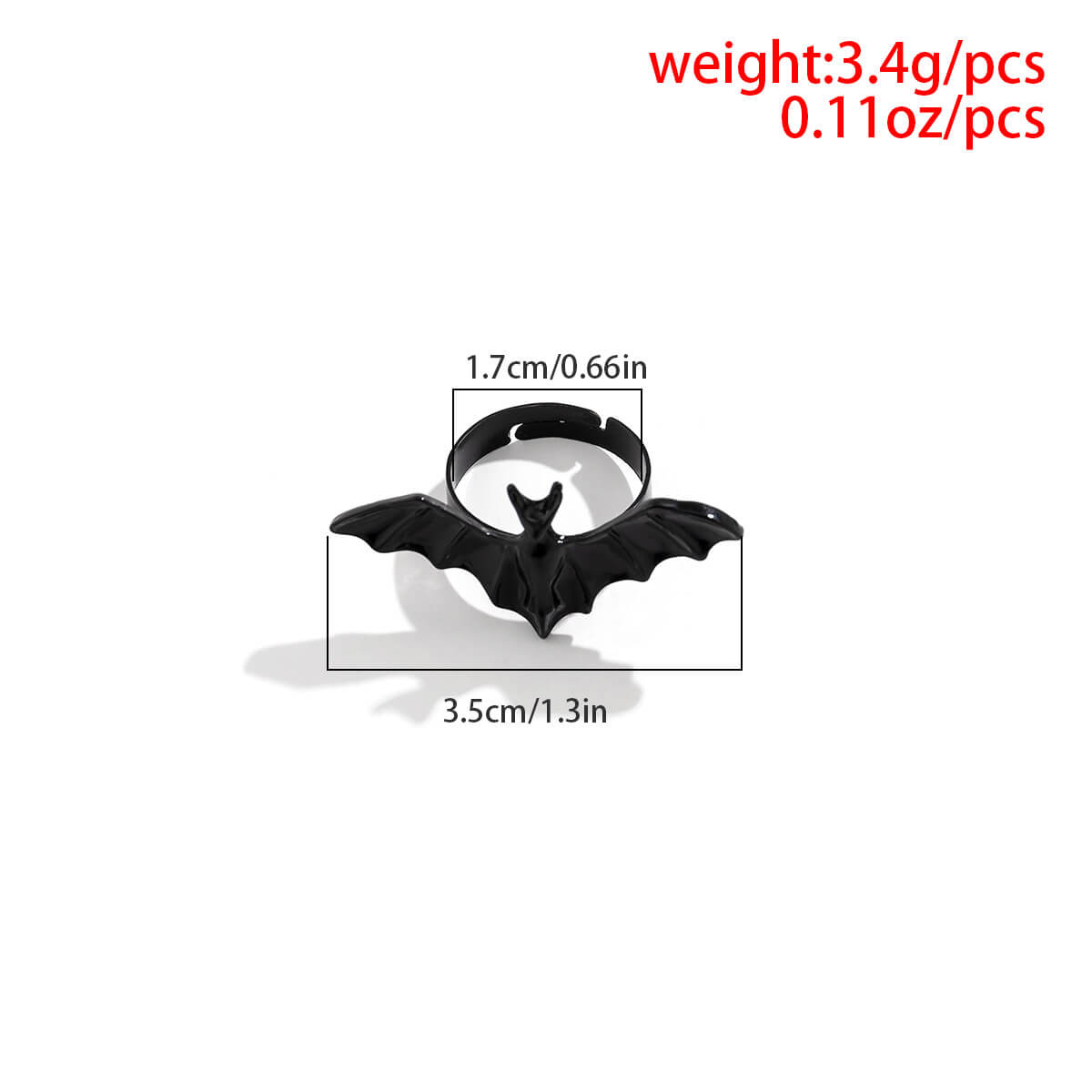 Halloween Bat Tide Cool Dark Wind Animal Personality Open Ring