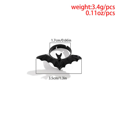 Halloween Bat Tide Cool Dark Wind Animal Personality Open Ring