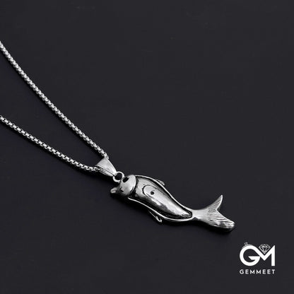 Frolicking Dolphin Titanium Steel Necklace