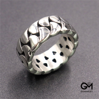 Stainless Steel Irregular Drop Shaped Ring