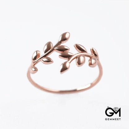 Olive Leaf Branch-Motif Ring