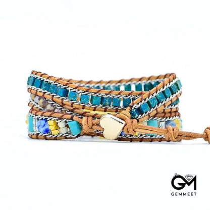 Emperor Stone Heart Wrap Bracelet