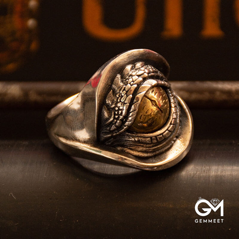 Creative Dragon Eye Signet Ring