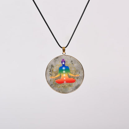 Crystal Hamsa Chakra Tree Of Life Necklace