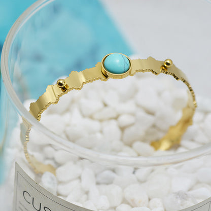 Bohemia Minimalism Turquoise Bangle Bracelet