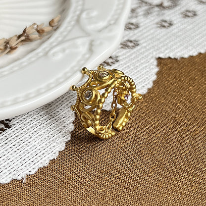 Vintage Exquisite Crown Fringe Ring