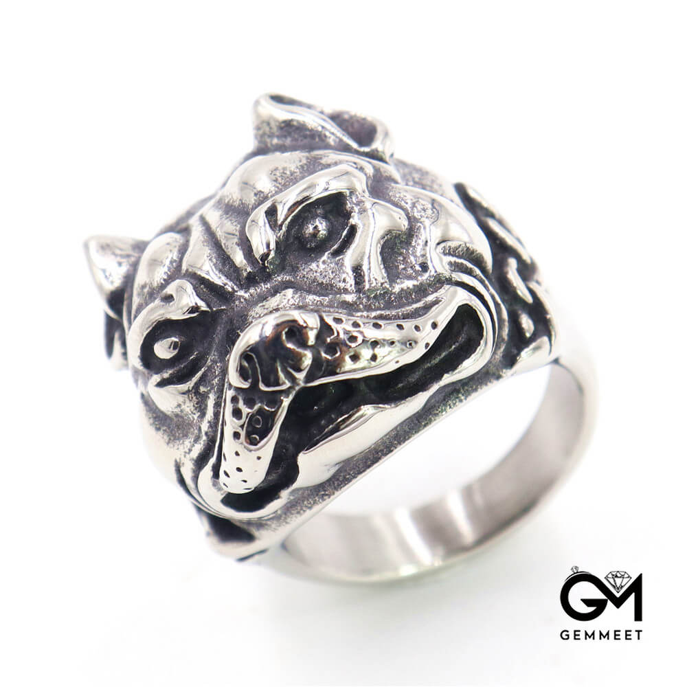 Stainless Steel American Pit Bull Ring for Men