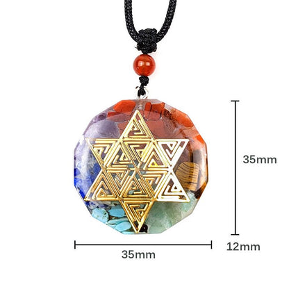 Chakra Hexagram Symbol Yoga Necklace