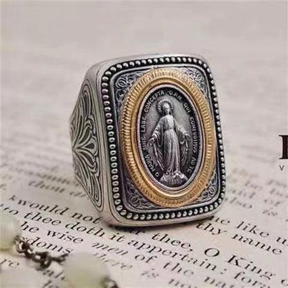 Vintage Art Belief Holy Brand Ring