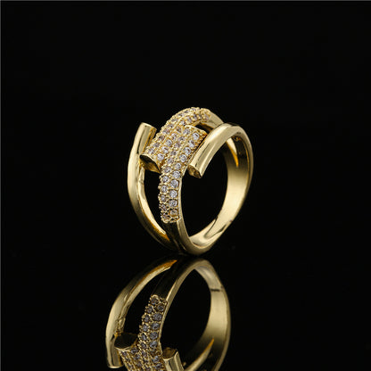 Multi Layers Hollow Thick Band Ring