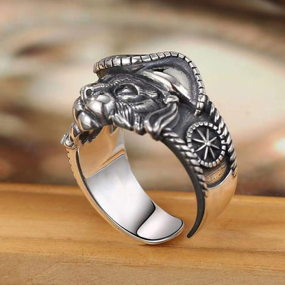 Pirate Stray Cat Vintage Cyclops Exaggerated Ring