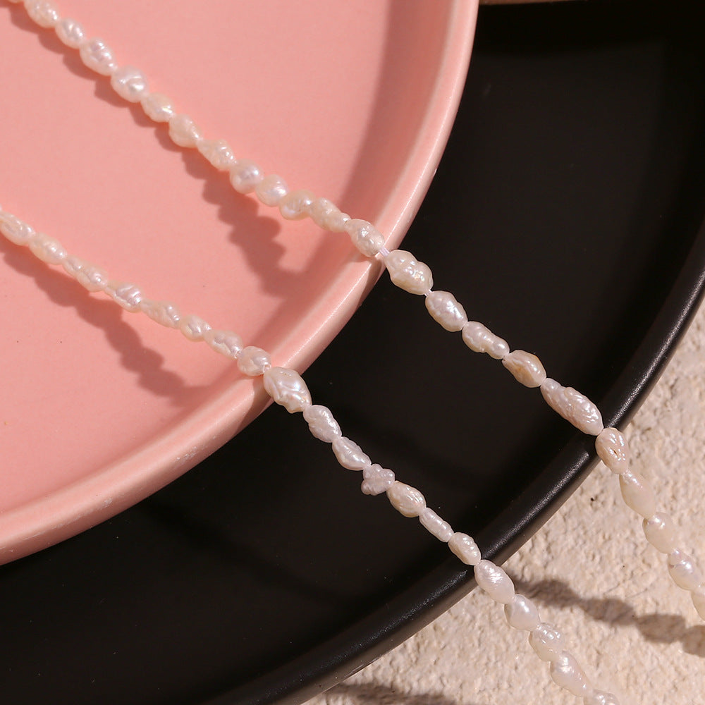 Stainless Steel Pearl Beaded Necklace