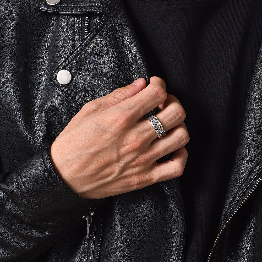 Vintage Men's Eye Of God Triangle Rings