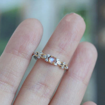 Simple Faux Natural Moonstone Ring