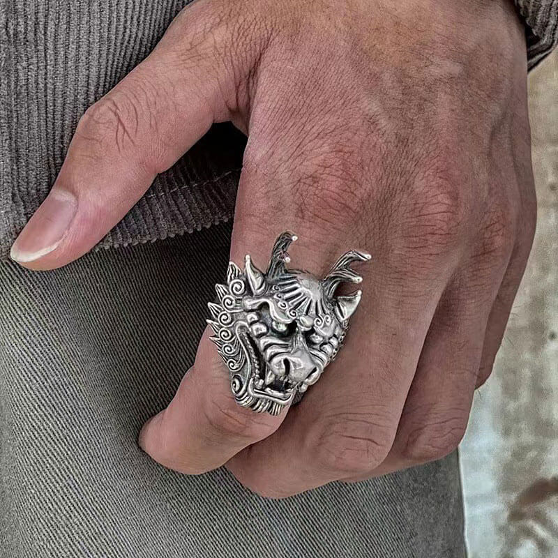 Retro Dragon Head Personality Domineering Dragon Ring