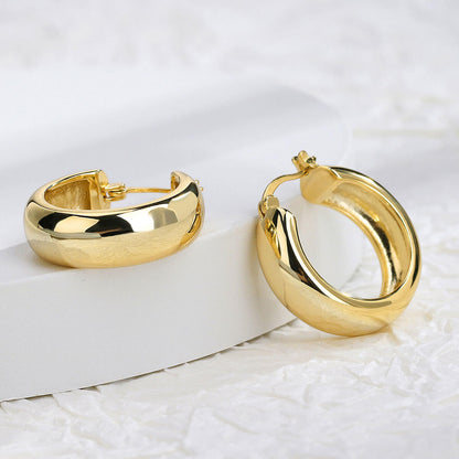 Golden Classic Daily Must-have Chunky Hoop Earring