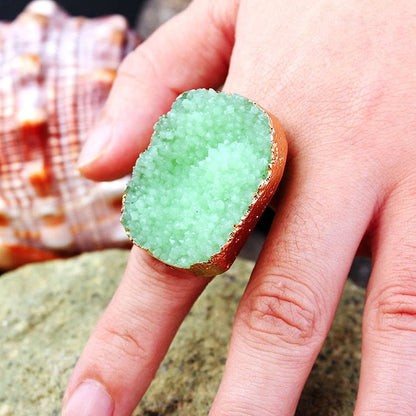 Irregular Natural Cluster Gold Filled Open Ring