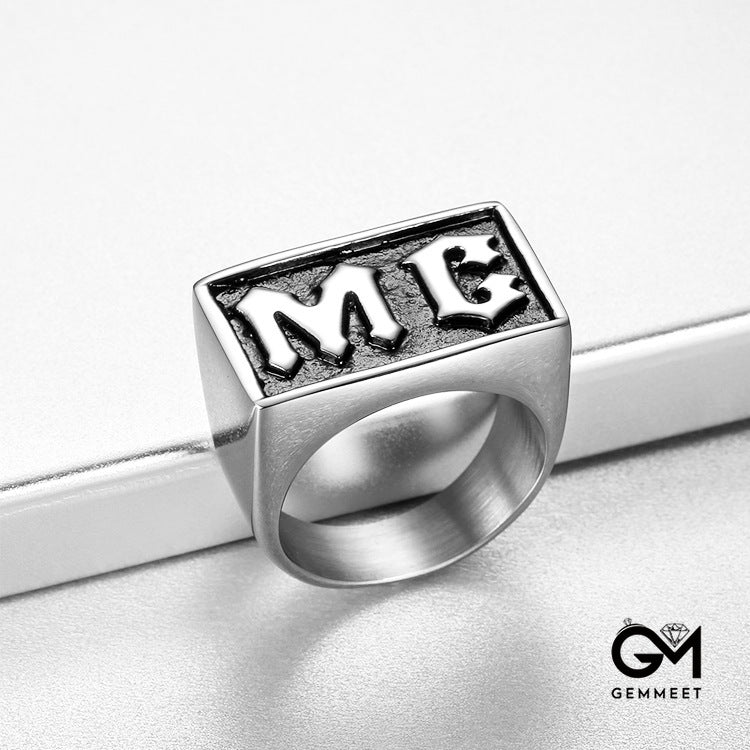 Men's and Women's Text Drop Glue Ring for Men