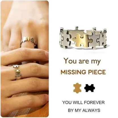 "You are an integral part of me" - Couple Puzzle Ring