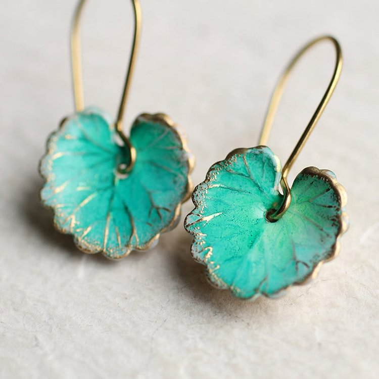 Turquoise Leaf Earrings