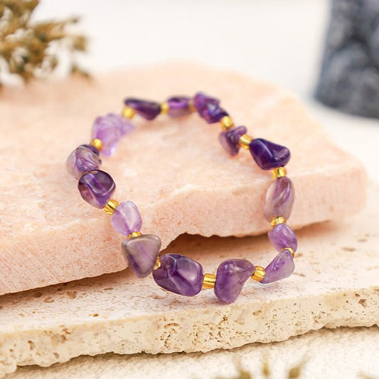 Crystal Gravel Handmade Amethyst Bracelet