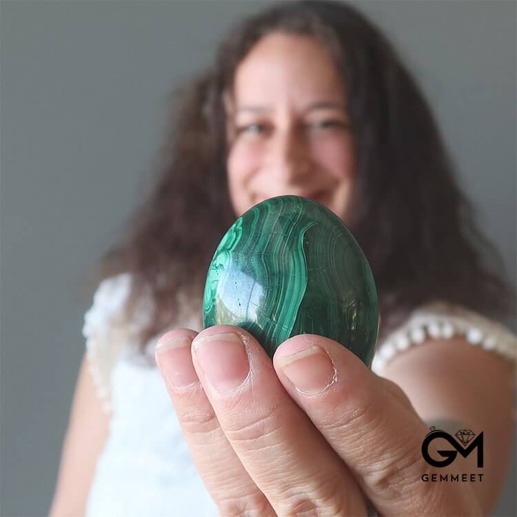 Easter Malachite Vivid Spring Crystal Egg